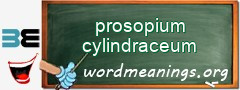 WordMeaning blackboard for prosopium cylindraceum